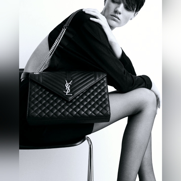 New With Tags Yves Saint Laurent Large Envelope Two-way Bag - Picture 16 of 16